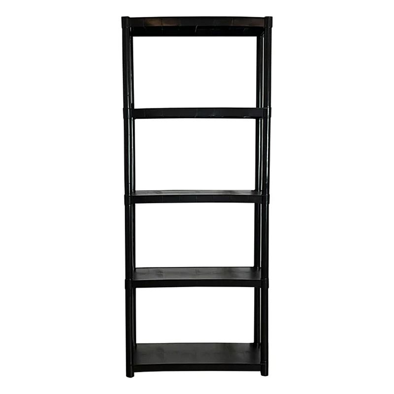 Juggernaut Storage 70 Plastic 5 Tier Garage/Shed Utility Shelving Rack， Black