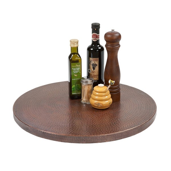 20-in Hammered Copper Lazy Susan in Oil Rubbed Bronze (LS20DB)