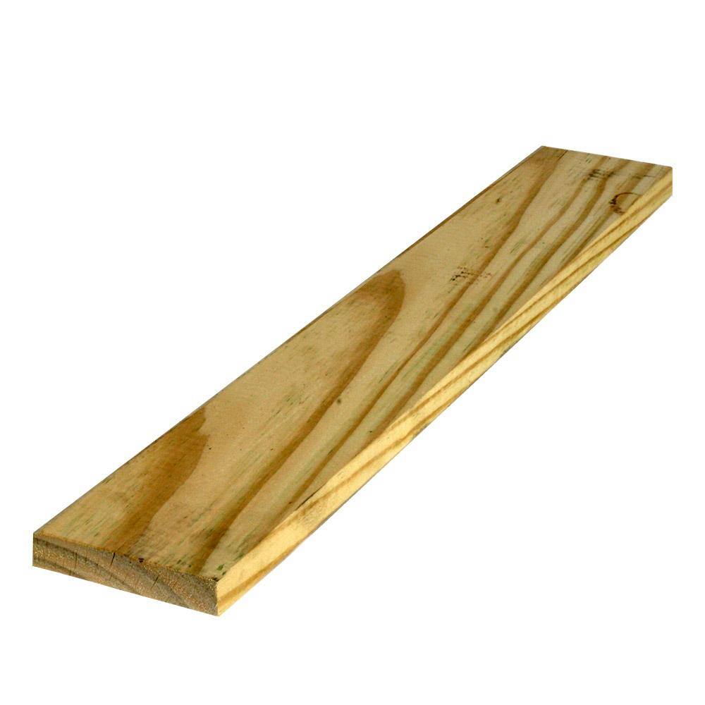 WeatherShield 1 in. x 4 in. x 6 ft. Appearance Grade Southern Pine Pressure-Treated Board 1201255