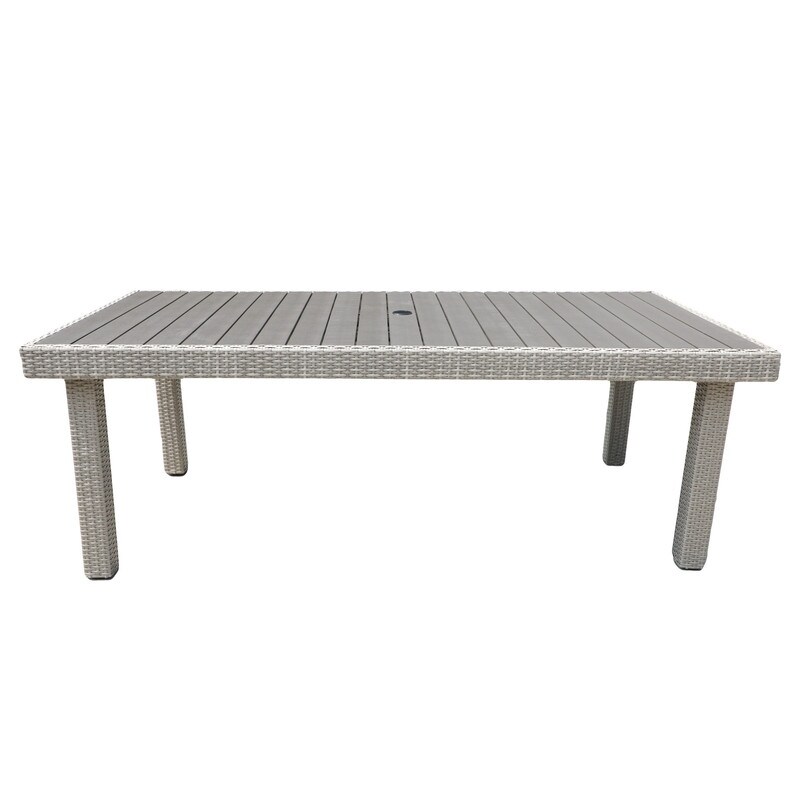 Mescota Outdoor Patio Furniture   Wicker Rectangular Dining Table