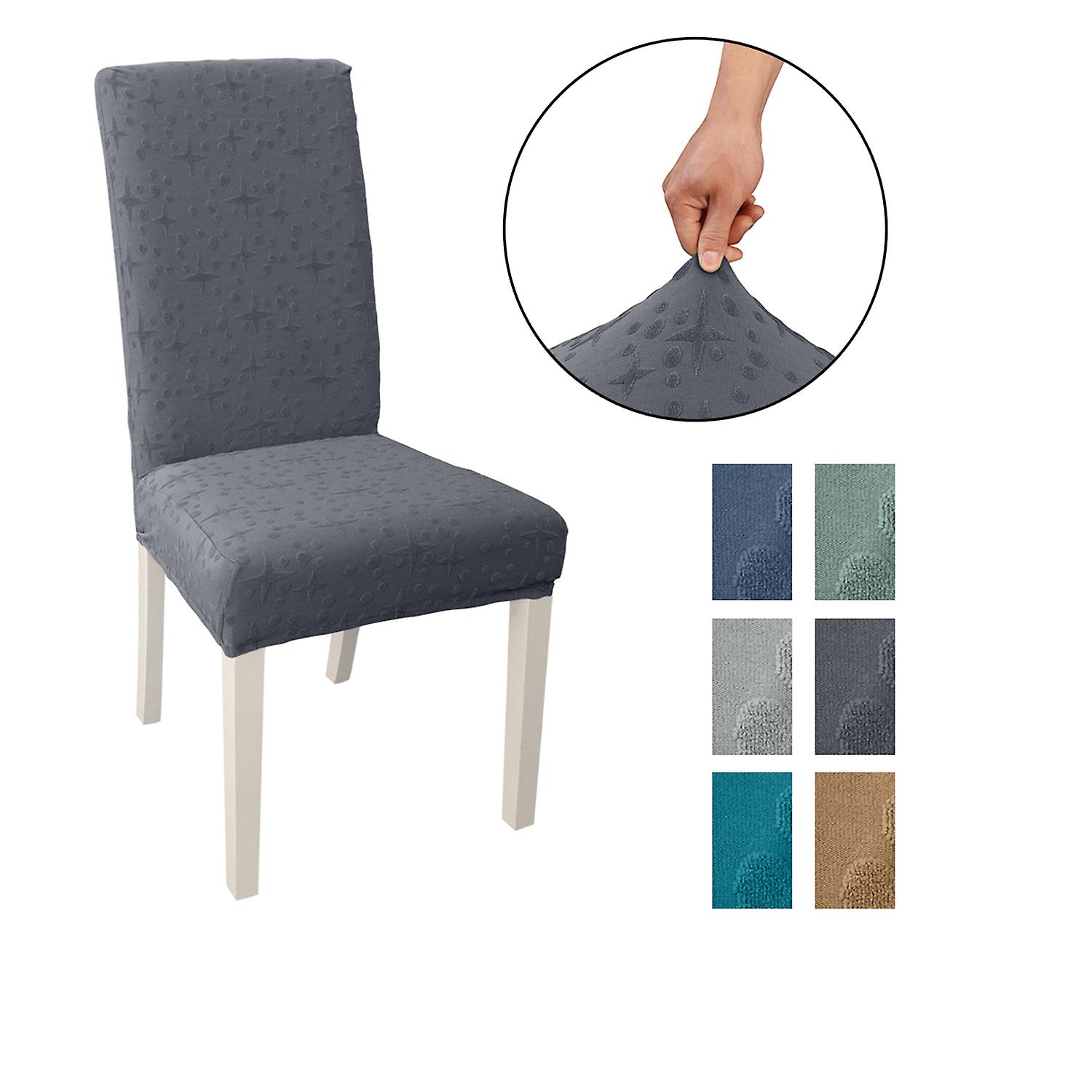 Dining Chair Slipcover， High Stretch Removable Chair Cover Washable Chair Seat Protector Cover， Jacquard Pattern， Chair Cover Slipcover For Home Party