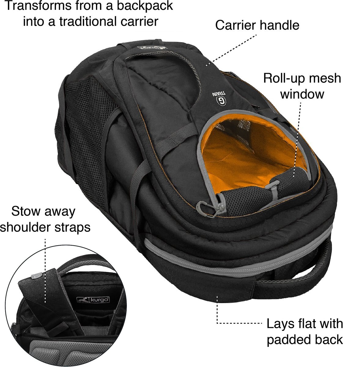 Kurgo G-Train Dog Carrier Backpack