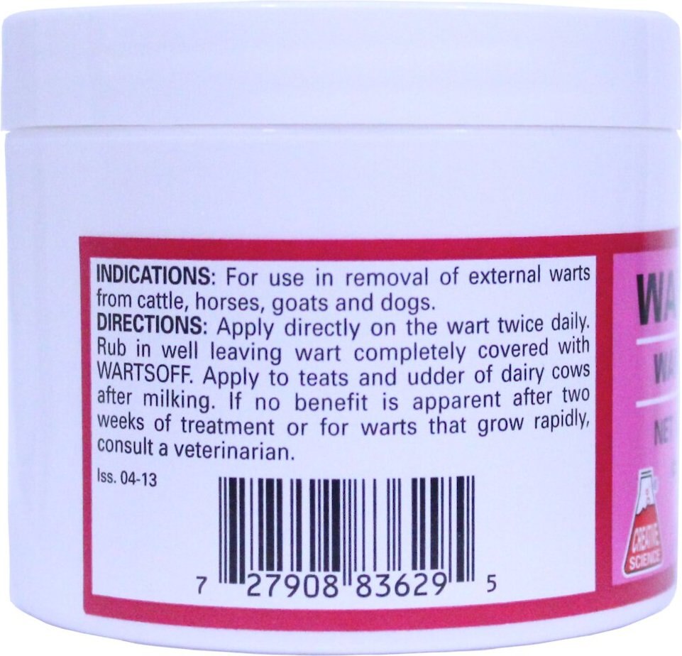 Creative Science Wartsoff Wart Dog and Horse Ointment， 4-oz jar