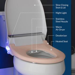 BIO BIDET Bliss BB-2000 Electric Bidet Seat for Elongated Toilets in White BB-2000W