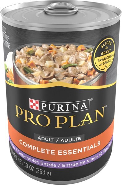 Purina Pro Plan Savor Adult Turkey and Vegetables Entree Slices in Gravy Canned Dog Food