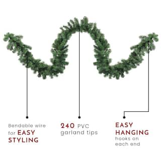 9 ft. x 12 in. Unlit Windsor Pine Artificial Christmas Garland 32915330