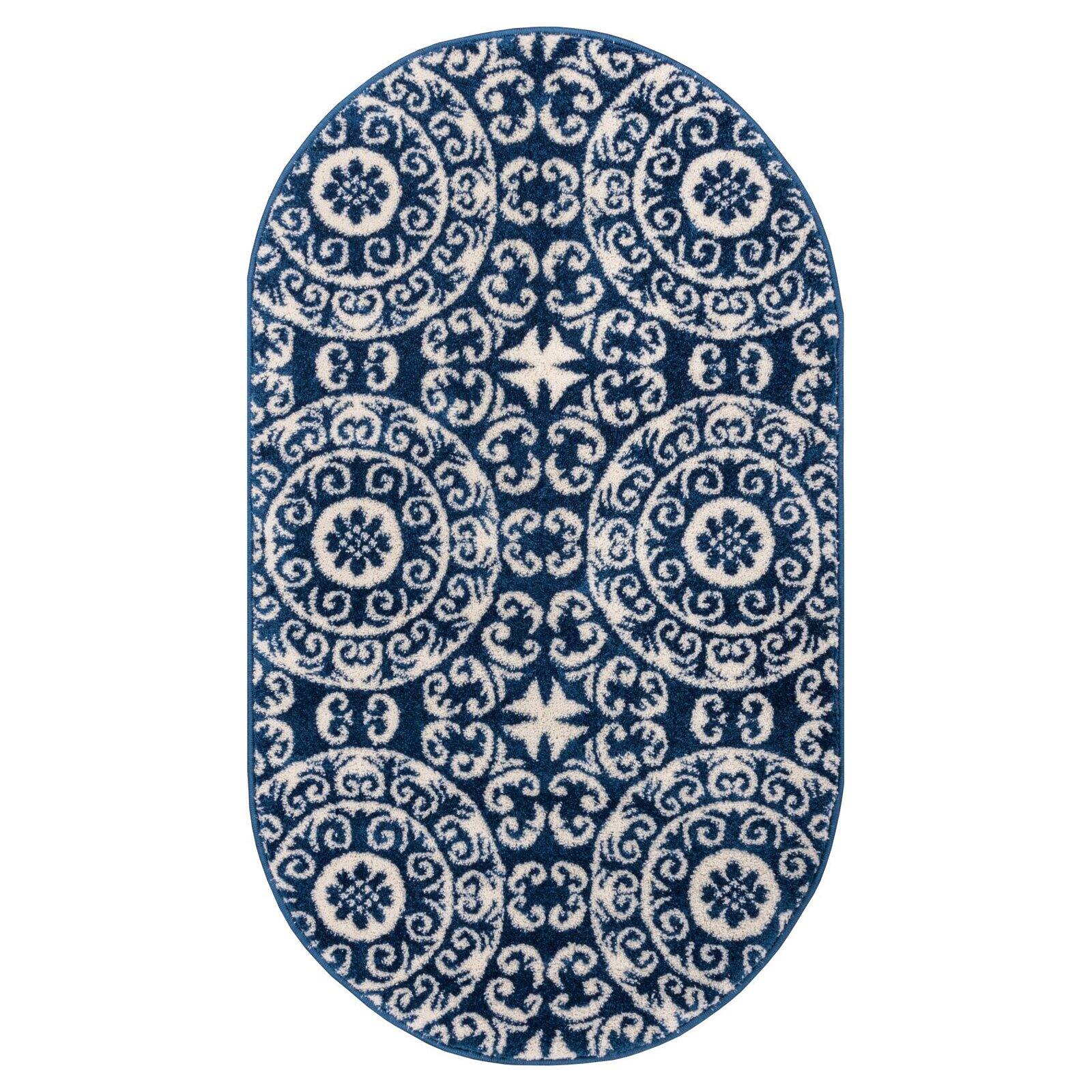 Well Woven Sydney Traditional Nautical Area Rugs, Blue