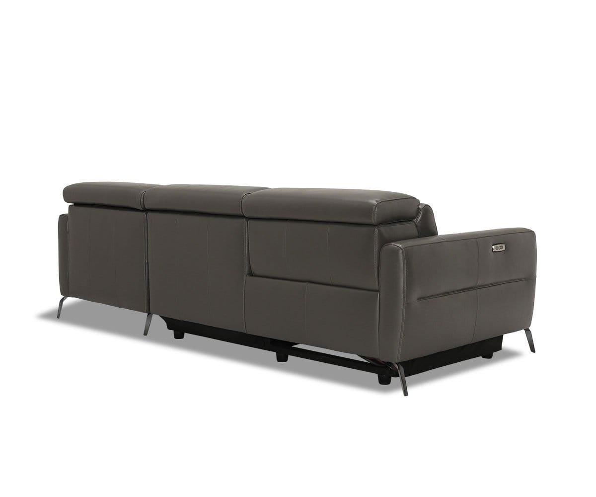 Vetali Leather Power Reclining Right Sectional