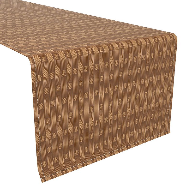 Table Runner， 100% Polyester， 12x72， Copper Style Wicker