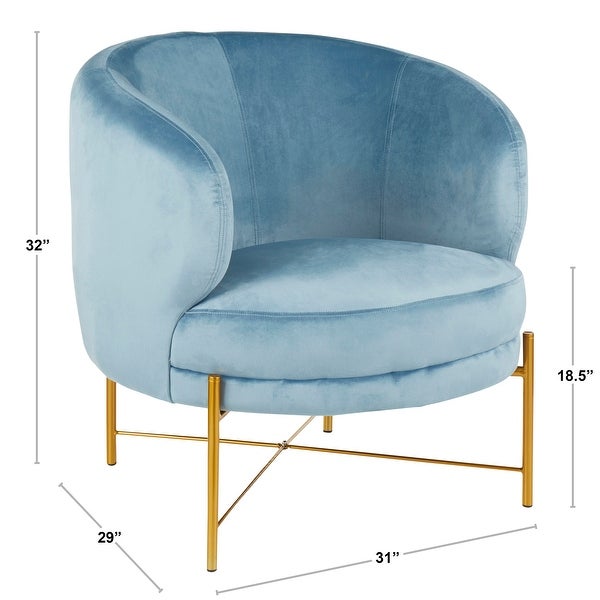 Chloe Upholstered Accent Chair with Metal Legs