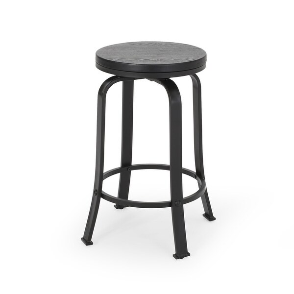 Skyla Industrial Swivel Counter Stools (Set of 2) by Christopher Knight Home