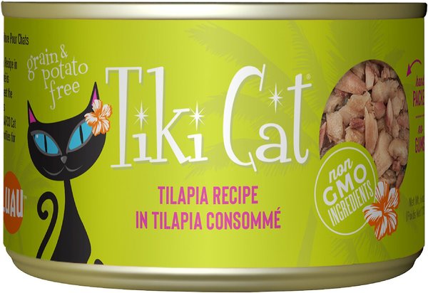 Tiki Cat Kapi'Olani Luau Tilapia in Tilapia Consomme Grain-Free Canned Cat Food