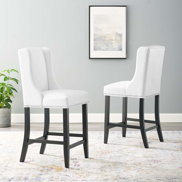 Baron Counter Stool Upholstered Fabric Set of 2