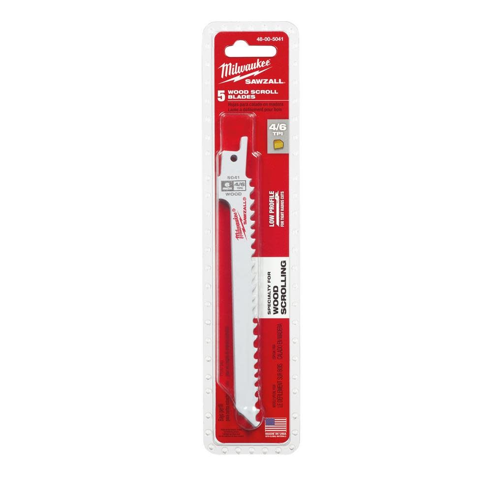 6 in. 4/6 TPI SAWZALL® Blades 5PK ;