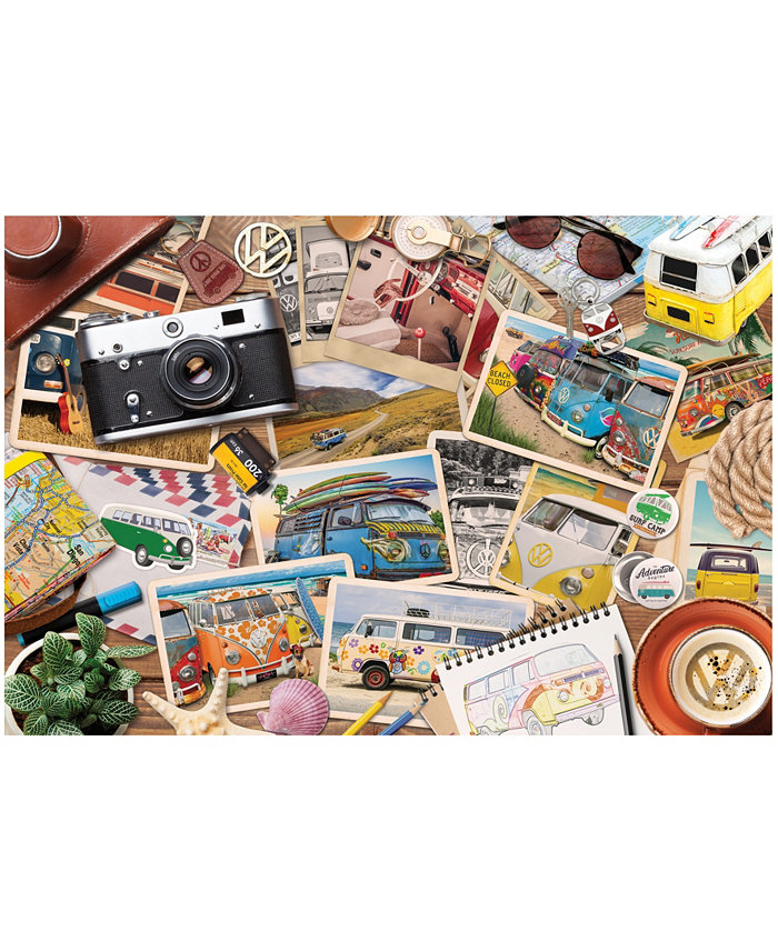 University Games Eurographics Incorporated Volkswagen Road Trips Collectible Bus-Shaped Tin Puzzle 550 Pieces