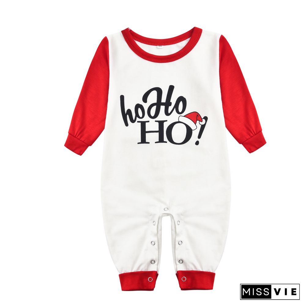 Home Clothes Christmas Letter Printed Parent-child Suit