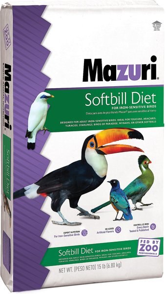 Mazuri Softbill Low Iron Bird Food