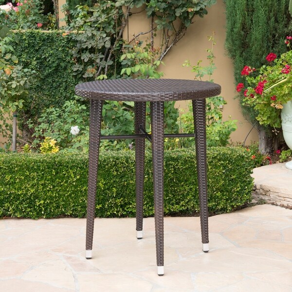 Rattan Round Bar Table