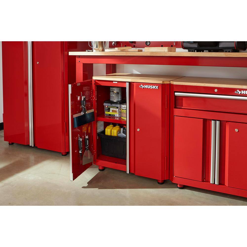 Husky 8-Piece Ready-to-Assemble Steel Garage Storage System in Red (133 in. W x 98 in. H x 24 in. D) G13310SR-US