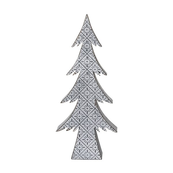 Transpac Metal 20.25 in. White Christmas Punch Tree