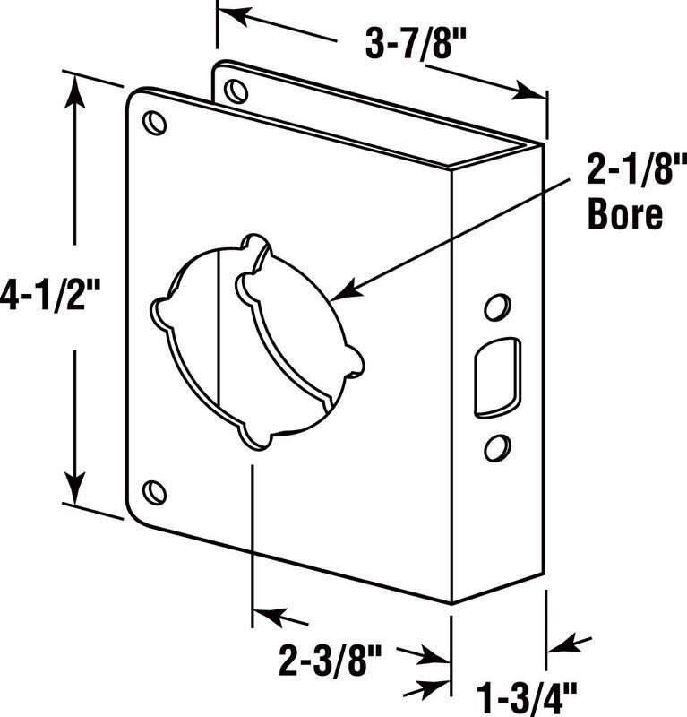 Prime-Line 4.5 in. H X 3.875 in. L Brushed Stainless Steel Stainless Steel Door Reinforcer