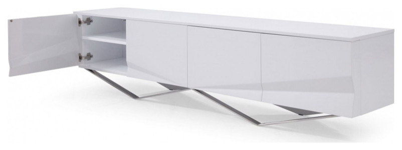 Bowtie TV Stand  Modern Casegood  87 quotGlam Lux Media Unit   Contemporary   Entertainment Centers And Tv Stands   by mod space furniture  Houzz