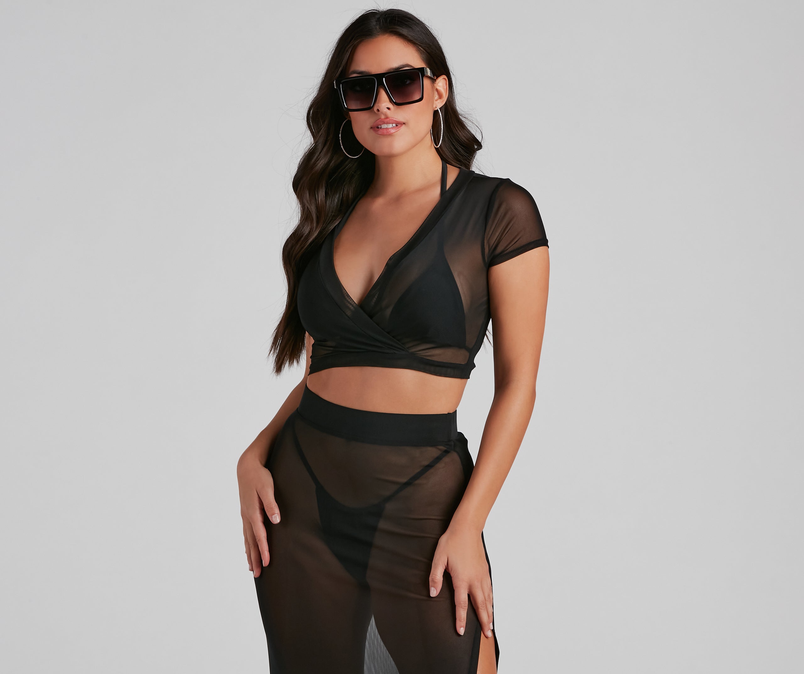 Wrap Me In Glam Mesh Top