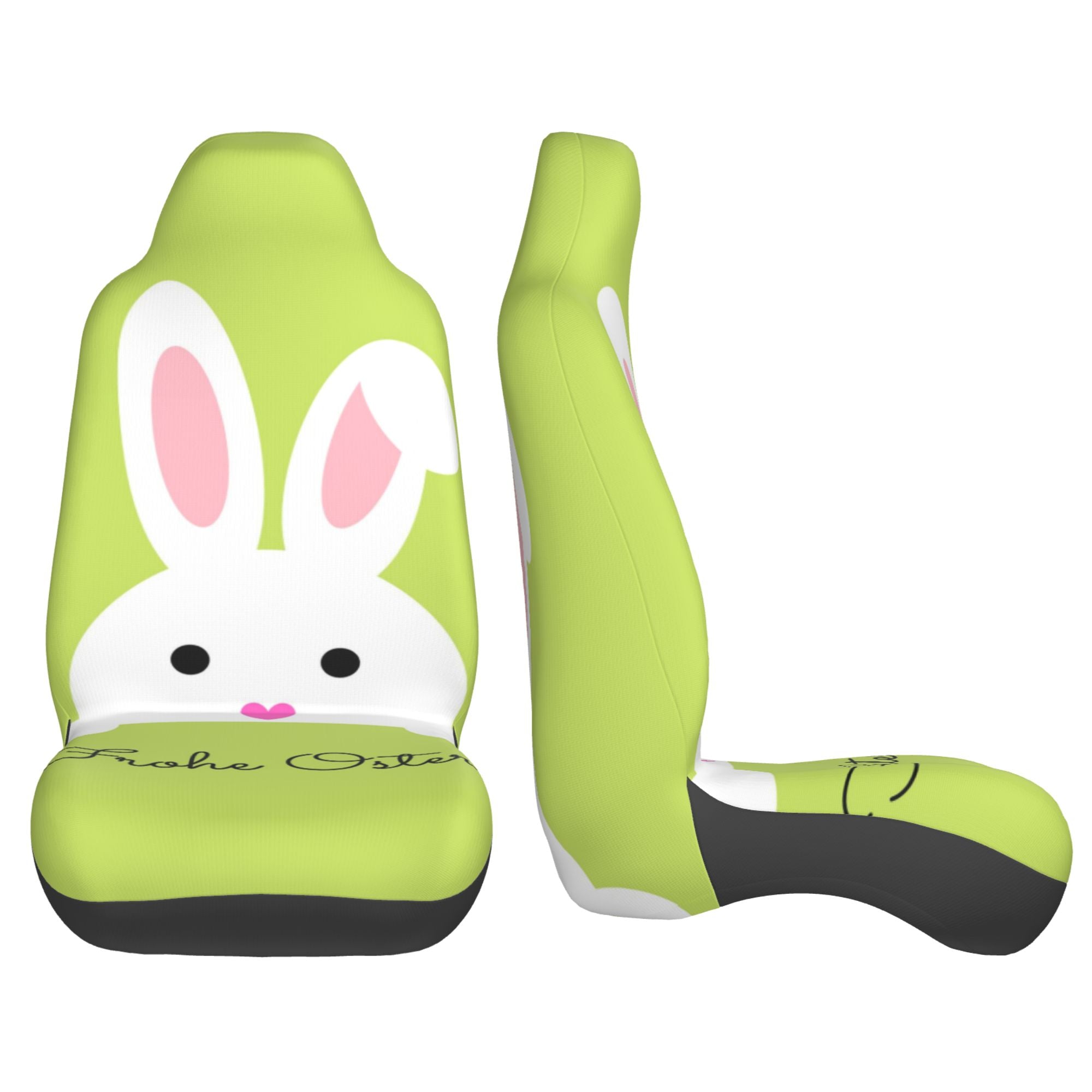 ZICANCN Car Seat Covers Front Seats Only，Easter Bunny Automotive Seat Covers Protectors for Cars Trucks Suv 2 Pack