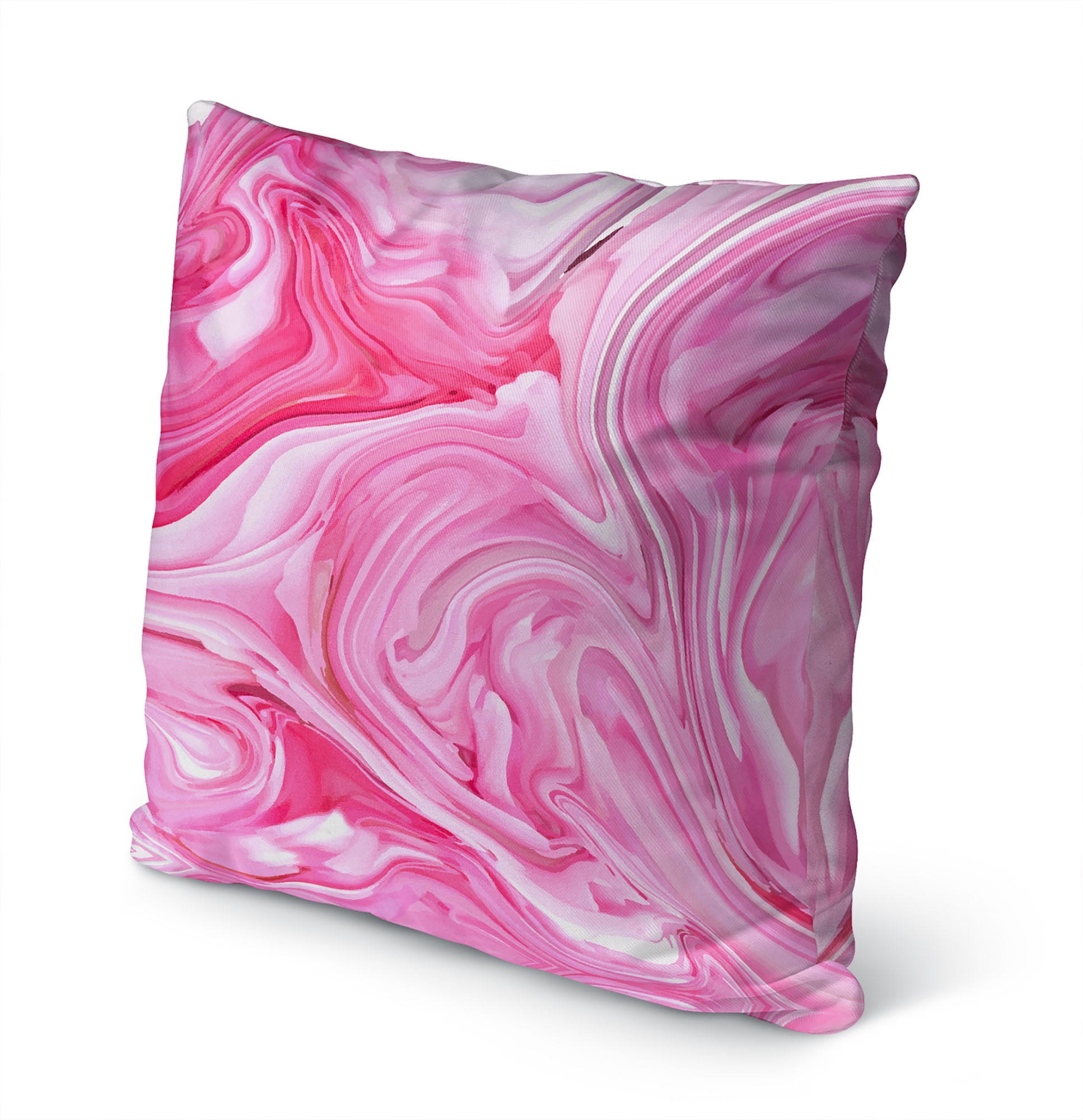 Pink Marble Outdoor Pillow by Kavka Designs