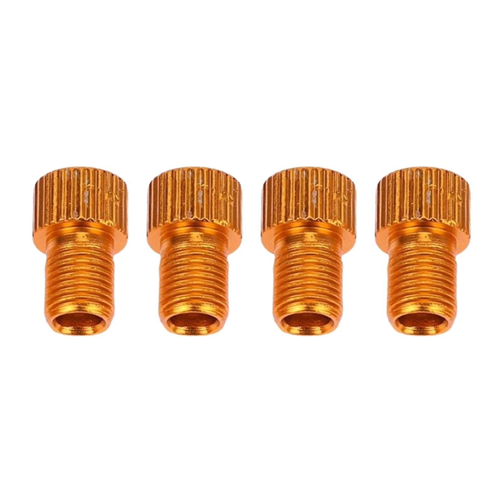 4x Bike Valve Adapter Replacement Conversion For Cycling Road Bike Equipment Yellow