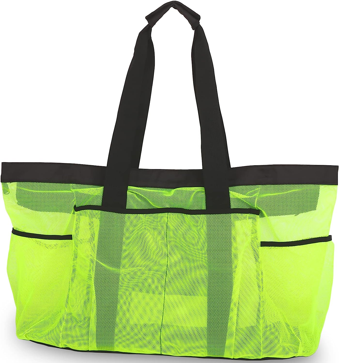 GOTDYA Extra Large Beach Bag, XL Mesh Tote with Zipper and Pockets Ideal for Your Family Beach Trip