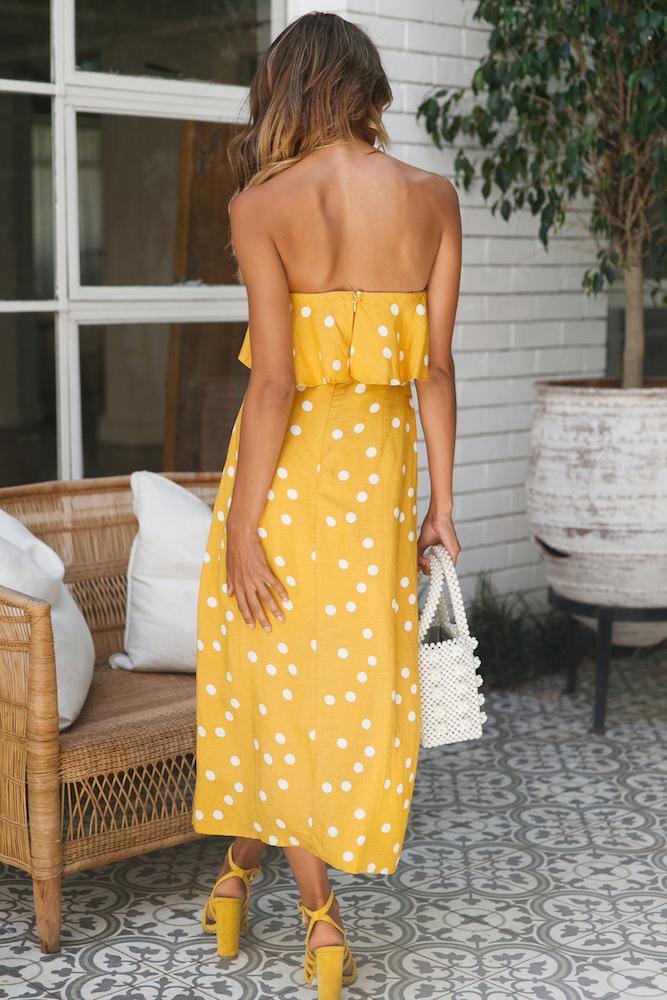 Love Never Felt So Good Midi Dress Mustard