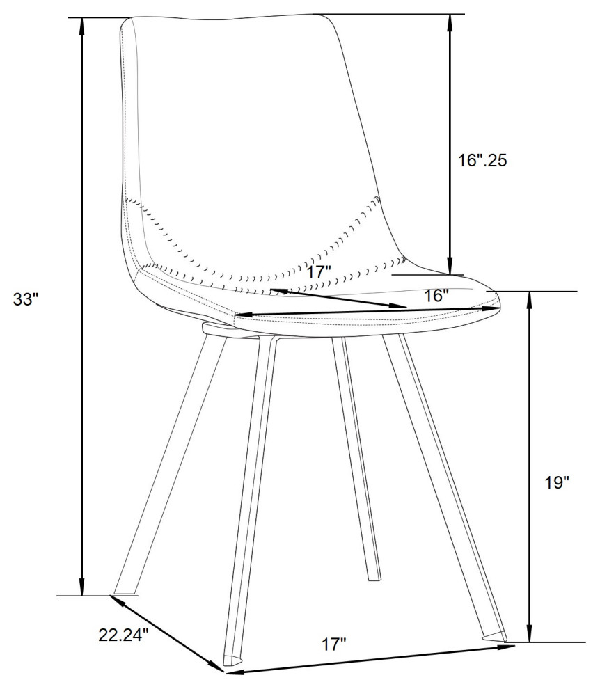 LeisureMod Markley Modern Leather Dining Chair With Gold Legs   Contemporary   Dining Chairs   by LeisureMod  Houzz