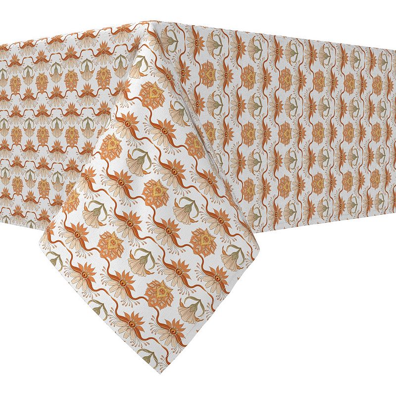 Rectangular Tablecloth， 100% Cotton， 52x104， Floral 130