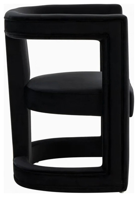 Joseph Modern Black Fabric Accent Chair   Transitional   Armchairs And Accent Chairs   by V.S.D Furniture  Houzz