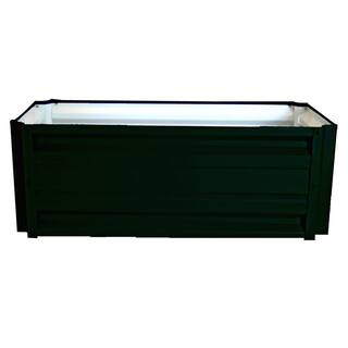24 inch by 48 inch Rectangle Stealth Black Metal Planter Box PTTM2X4X18-STEALTHBLACK