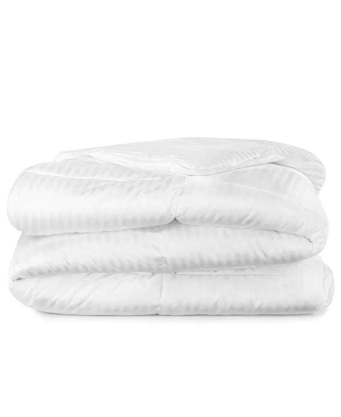 Eddie Bauer All Seasons 400 Thread Count Down Alternative Striped Luxury Oversized Duvet Insert， Queen