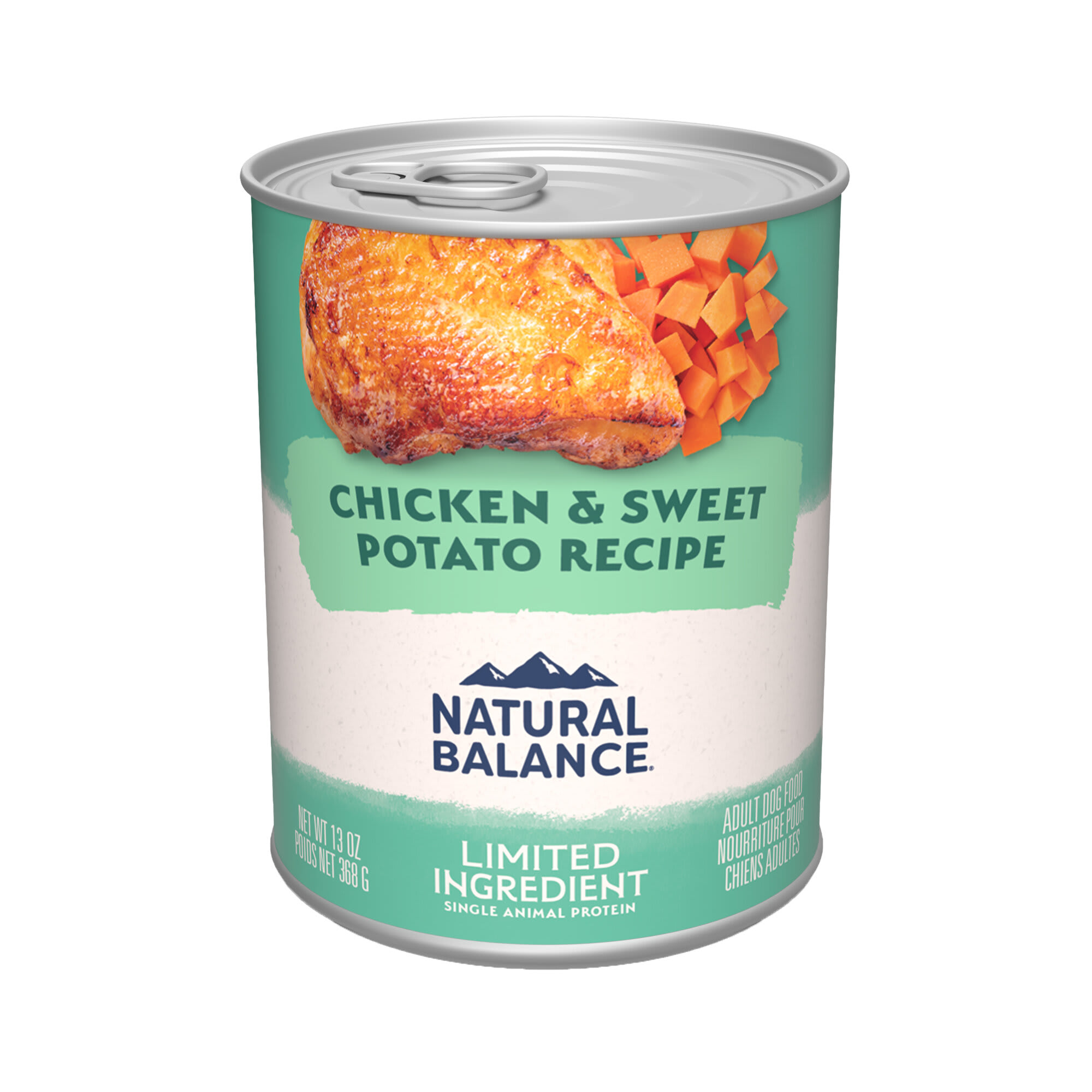 Natural Balance L.I.D. Limited Ingredient Diets Chicken  Sweet Potato Formula Wet Dog Food， 13 oz.， Case of 12