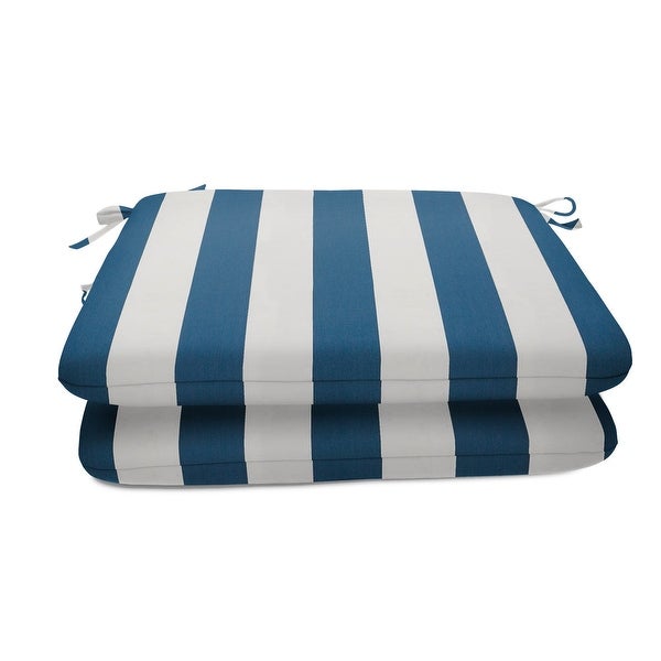 20 inch square Sunbrella stripe seat pad (2 pack) - 20