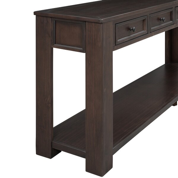 Console Table/Sofa Table with Storage Drawers and Bottom Shelf