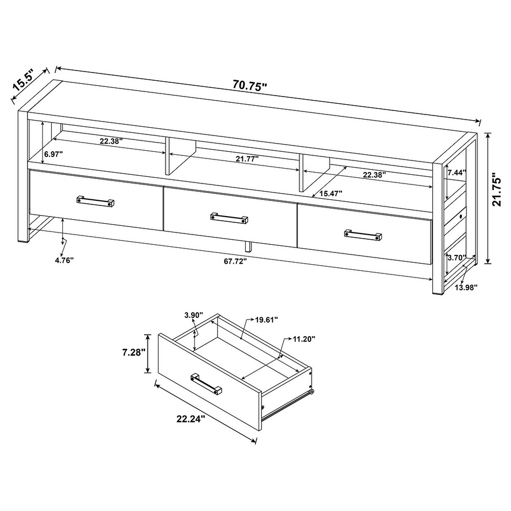 Coaster Furniture James Drawer Composite Wood TV Stand