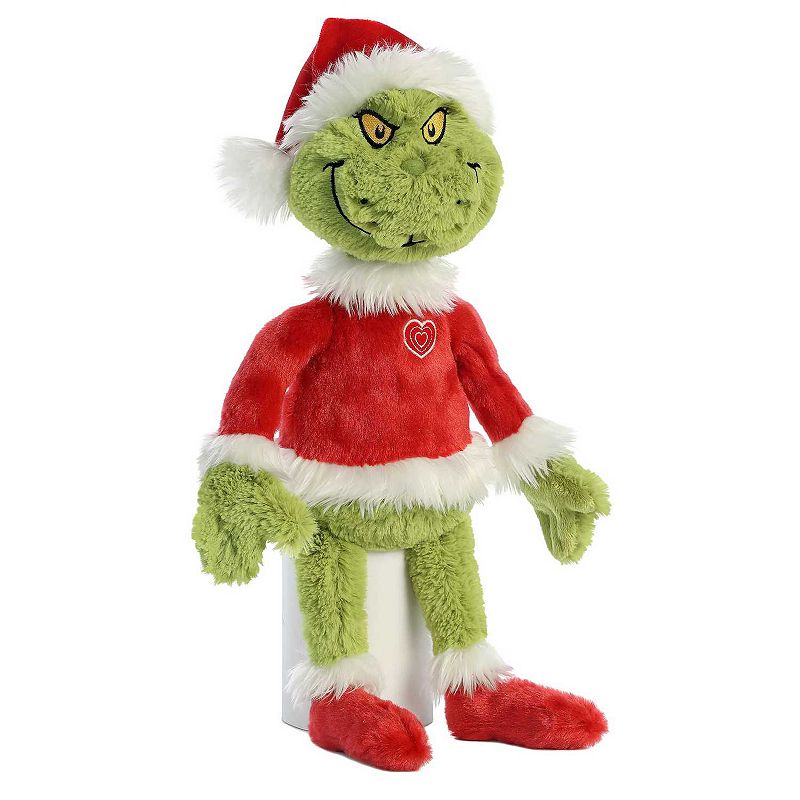 Aurora Large Green Dr. Seuss 16 Grinch Santa Whimsical Stuffed Animal