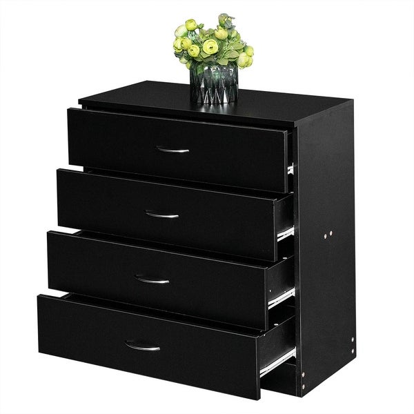 Dresser for Bedroom， 4 Drawer Chest of Drawers Wooden Clothing Organizer with Handles Modern Storage Cabinet - as picture - - 37668749