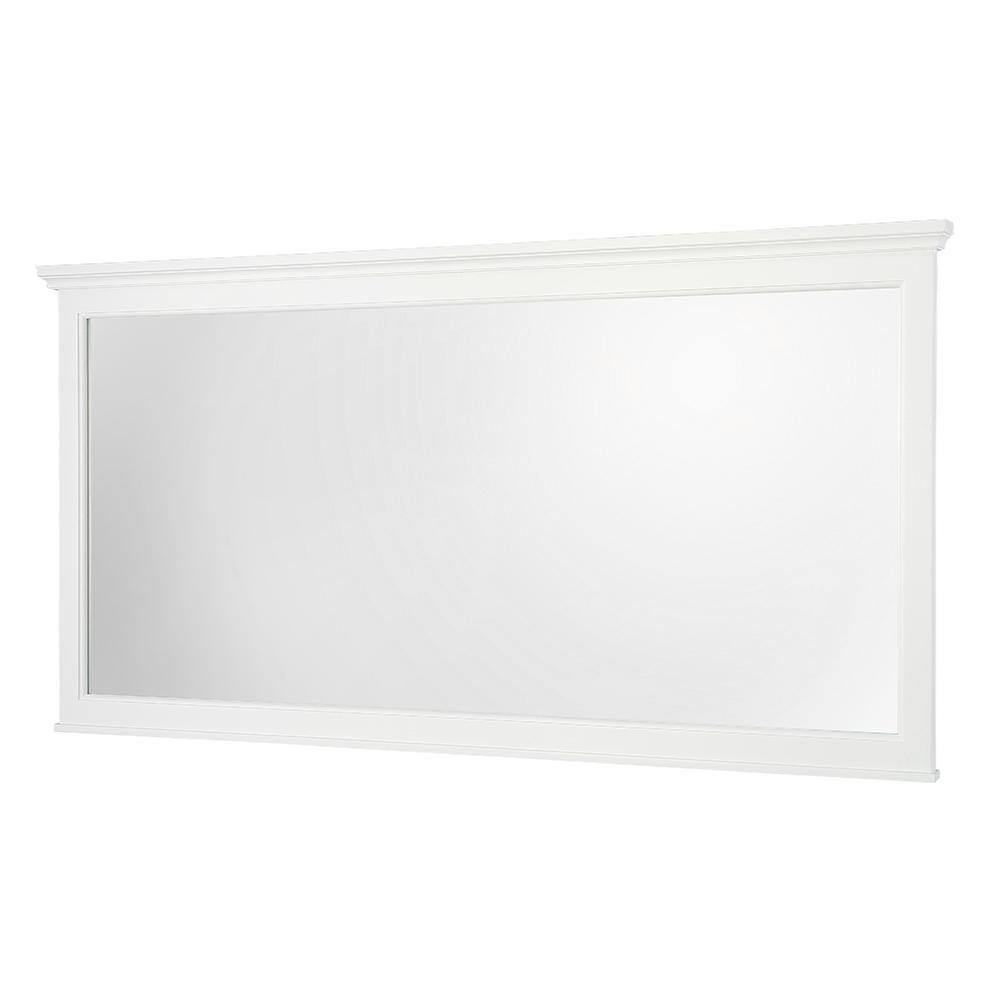 Home Decorators Collection 60 in. W x 31 in. H Framed Rectangular Bathroom Vanity Mirror in White ASWM3160