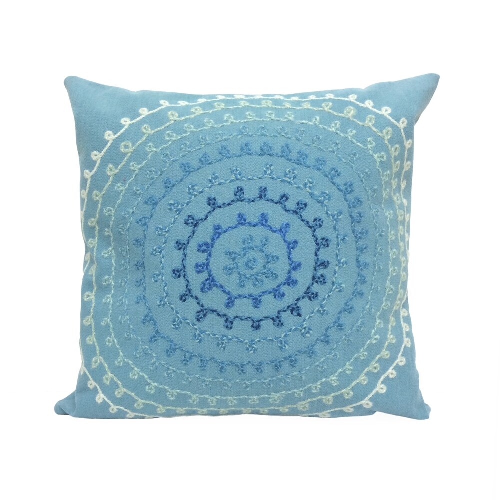 Liora Manne Visions III Ombre Threads Indoor/Outdoor Pillow Aqua 20\