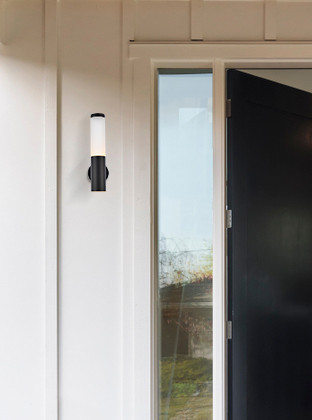 Trendy Fare LED Wall Sconce  (Black)   Transitional   Outdoor Wall Lights And Sconces   by Elegant Furniture  ampLighting  Houzz