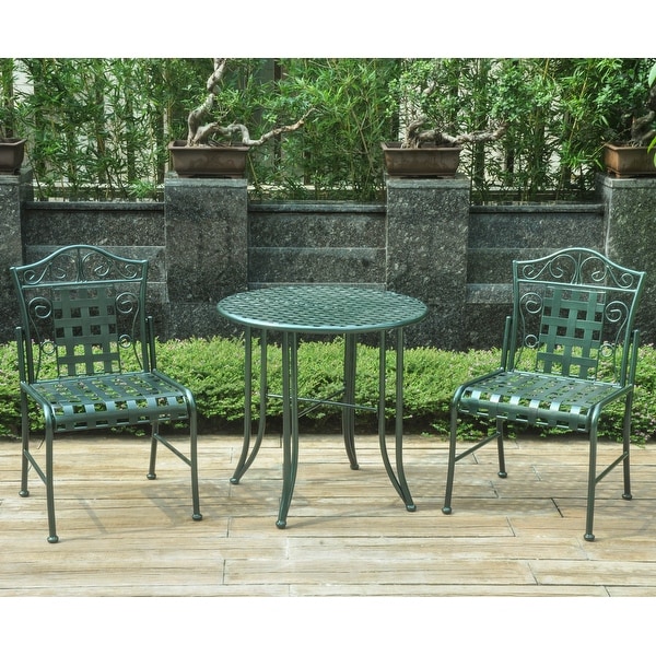 Mandalay 3Piece Iron Patio Bistro Set