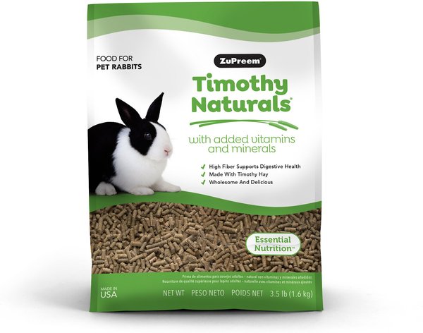 ZuPreem Timothy Naturals Rabbit Food， 3.5-lb bag