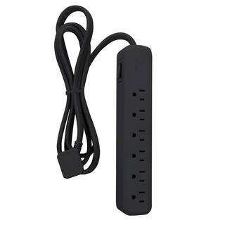 Globe Electric Designer Series 6 ft. 6-Outlet Power Strip Black 78438