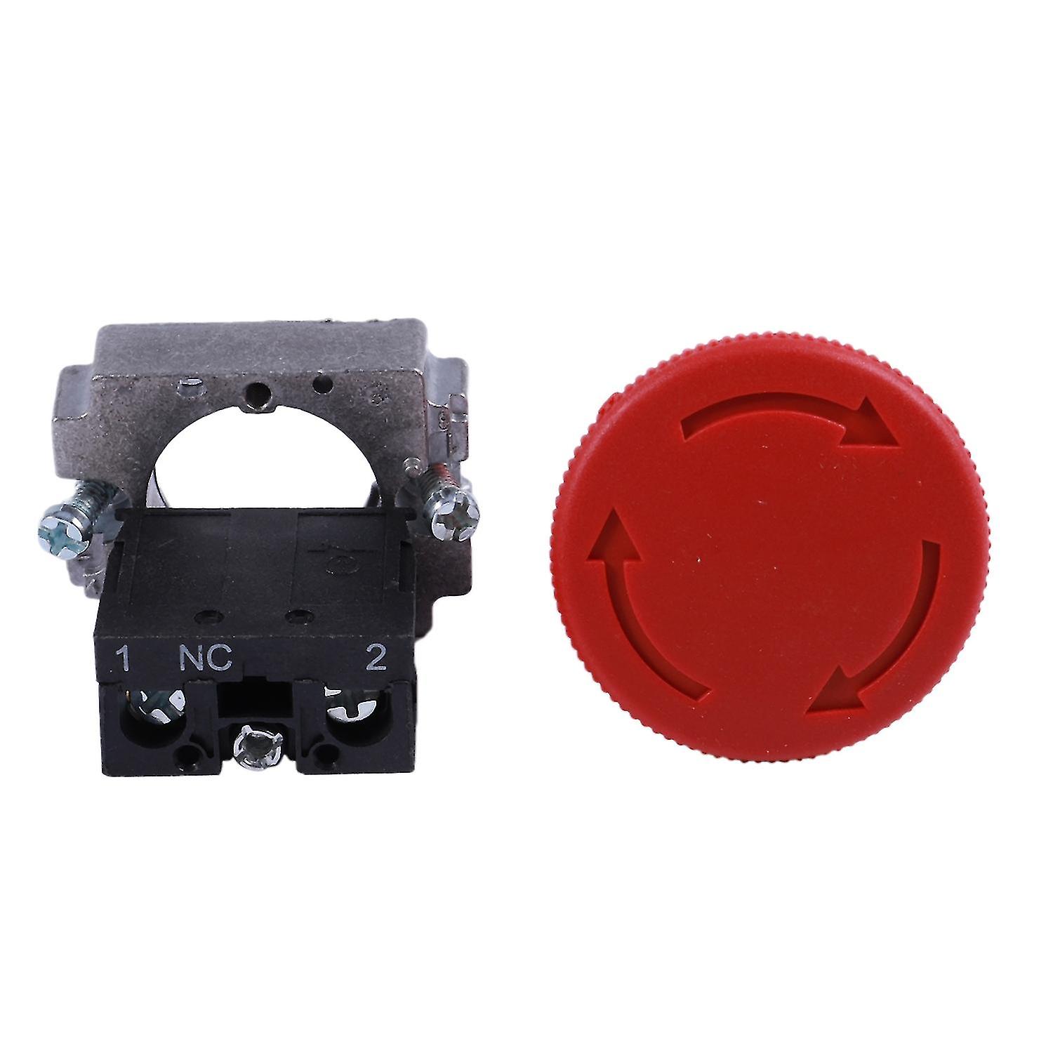 22mm Nc Red Mushroom Emergency Stop Push Button Switch 600v 10a Zb2-be102c